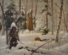 213/ зимний лес. 1899